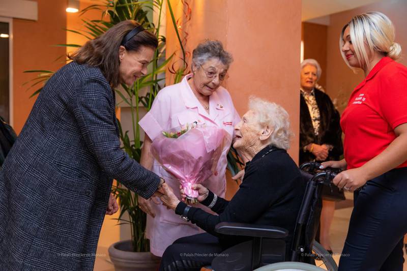 Princess Stephanie gives out Gifts at CHPG and Rainier III Centre