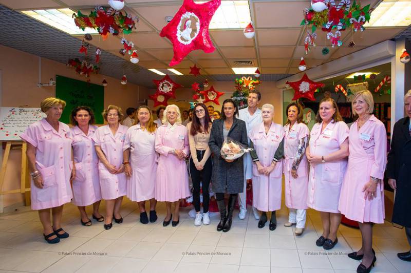 Princess Stephanie gives out Gifts at CHPG and Rainier III Centre