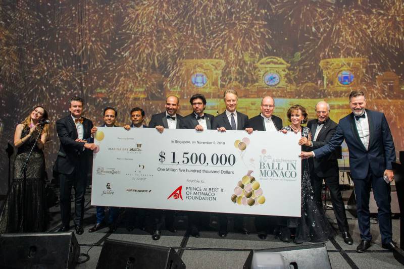 Gala in Singapore for Prince Albert II Foundation raises 1 Million Euros