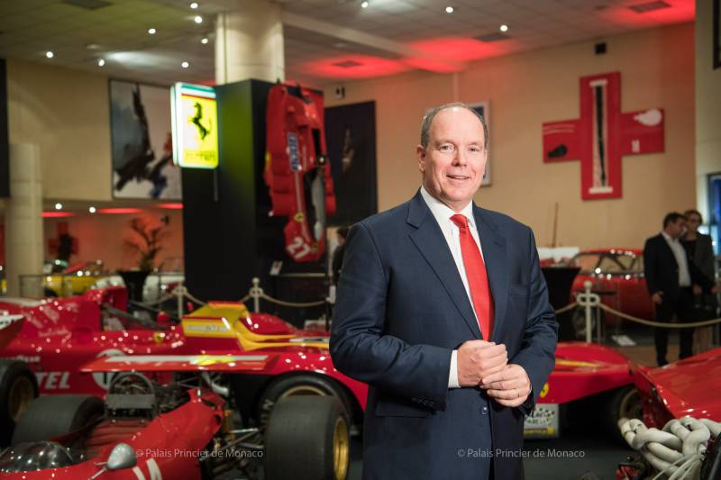 Prince Albert inaugurates Ferrari Exhibition