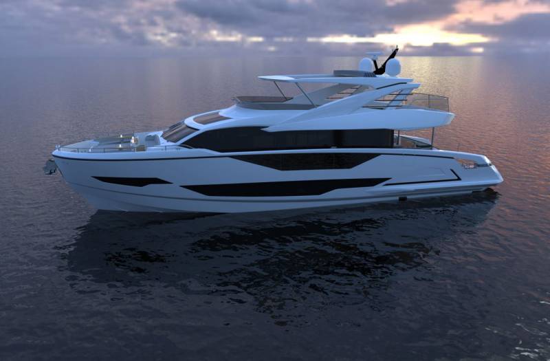 Superyacht Project 8X unveiled at Sunseeker