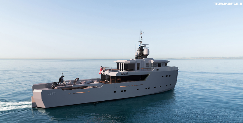 35-meter superyacht CV115 to be launched by Tansu in summer