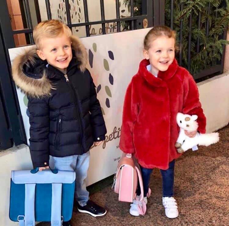 Princess Gabriella and Crown Prince Jacques go back to school