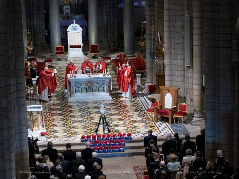 Prince Albert and Princess Stephanie attend Saint Sebastian Celebrations