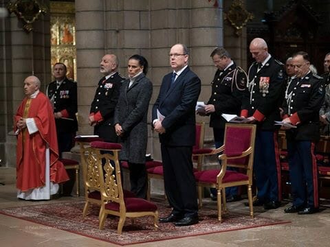Prince Albert and Princess Stephanie attend Saint Sebastian Celebrations