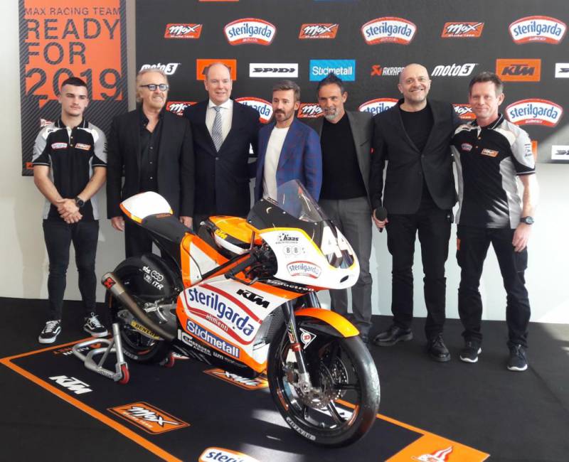 Prince Albert celebrates Max Biaggi’s return to Grand Prix