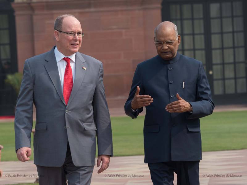 Prince Albert pays tribute to Gandhi and Meets India’s President