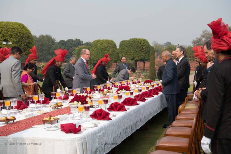 Prince Albert pays tribute to Gandhi and Meets India’s President