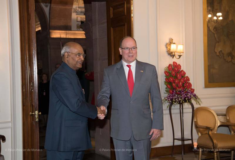 Prince Albert pays tribute to Gandhi and Meets India’s President