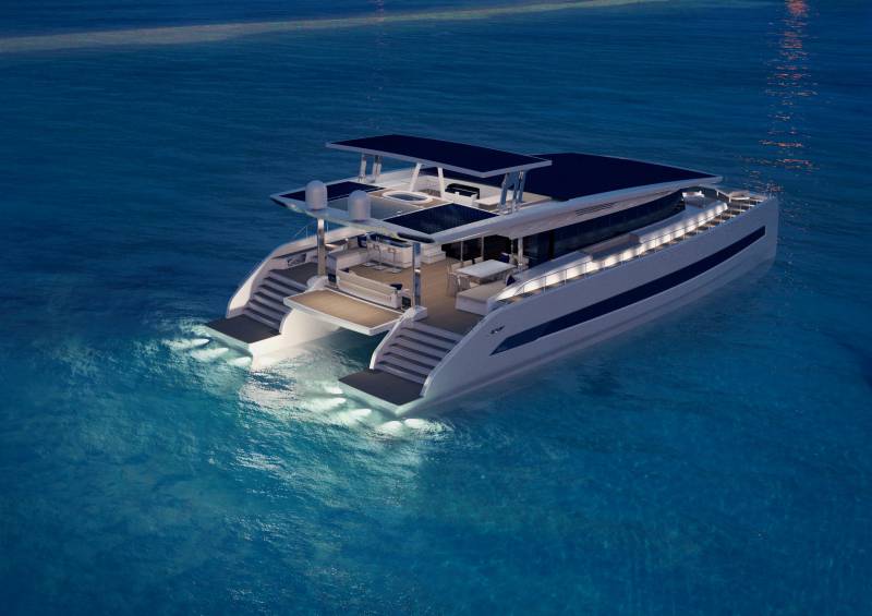 4 Silent 80 solar-engine catamarans under construction