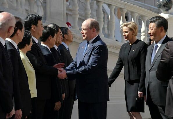 Prince Albert II and Princess Charlene hosted President Xi Jinping of China and his wife Peng Liyuan