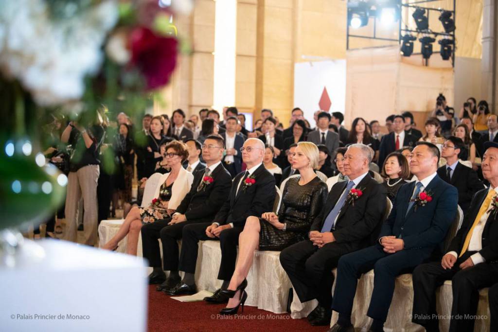 Princess Charlene opened Grace Kelly exhibition at the Galaxy Macau