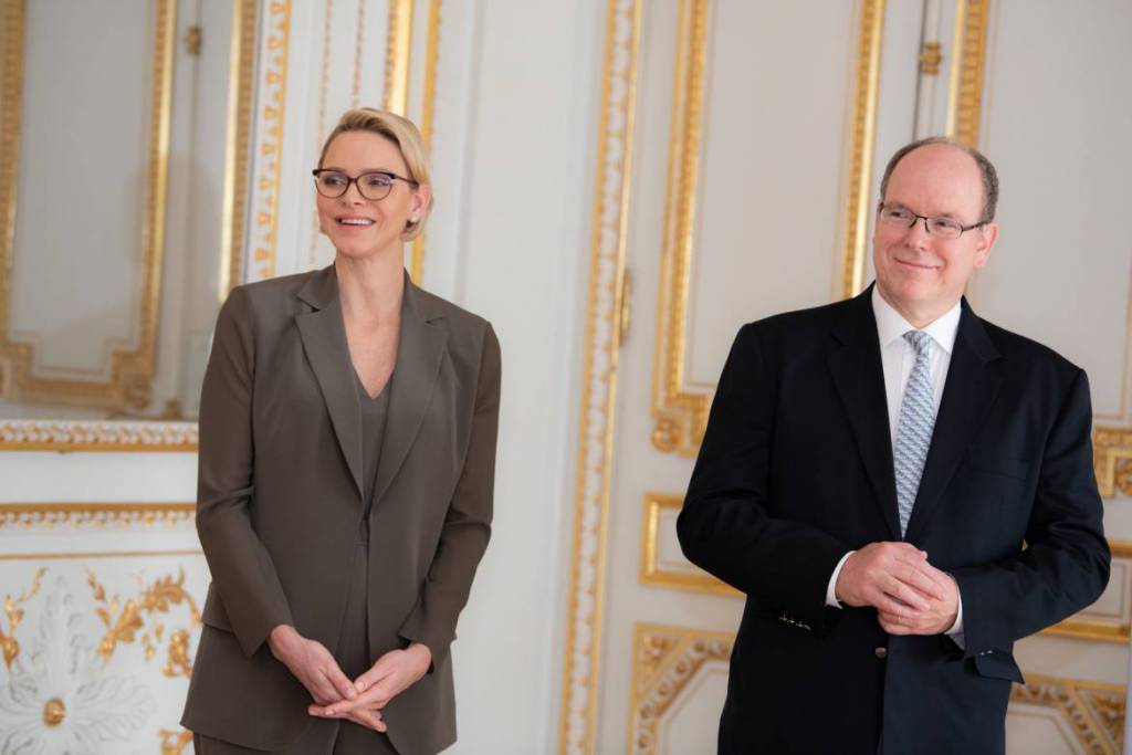 Prince Albert and Princess Charlene received Mr. Jean Todt
