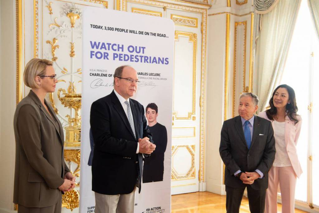 Prince Albert and Princess Charlene received Mr. Jean Todt