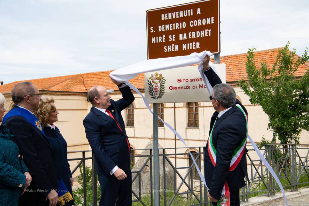 Prince Albert makes Grimaldi Historic visit to San Demetrio Corone