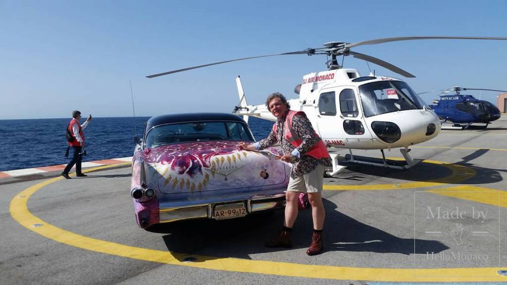 Heiko Saxo Rolling Work of Art and Queen Elizabeth in Monaco