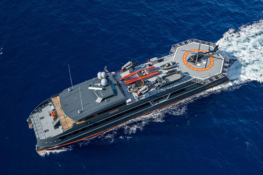 Brand new 66m support vessel Hodor for 87m Feadship Lonian