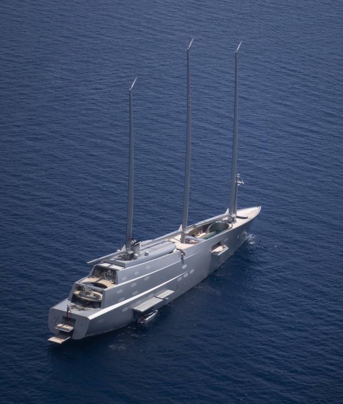 Russian billionaire’s 143m sailing yacht A spotted in Monaco harbour