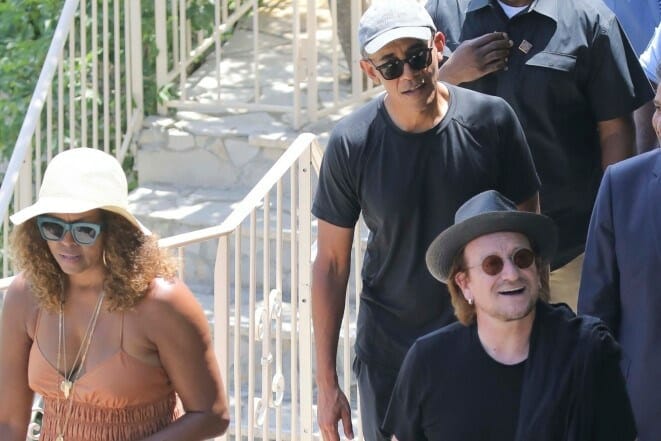 Prince Albert And Barack Obama Dine Together “Tete A Tete” At The Grill In Monte Carlo
