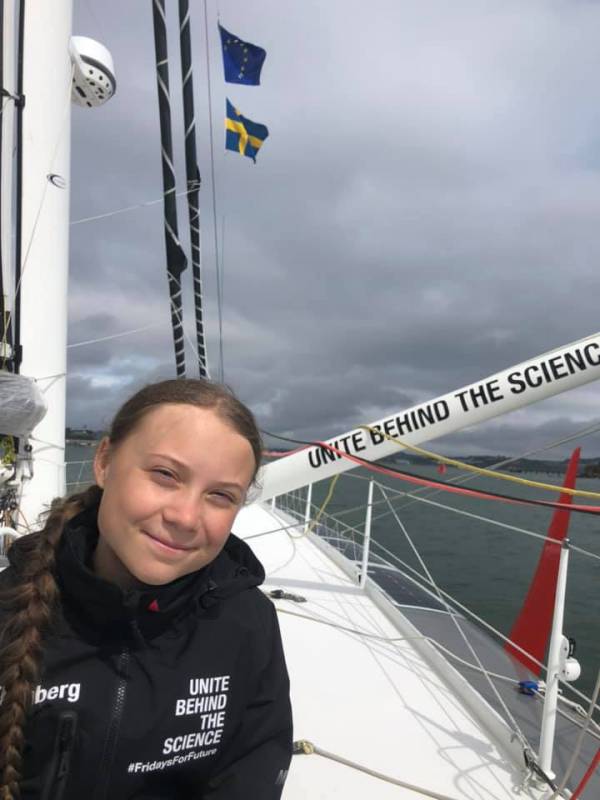 Malizia II with Pierre Casiraghi sail across the Atlantic with Greta Thunberg to Save the Planet