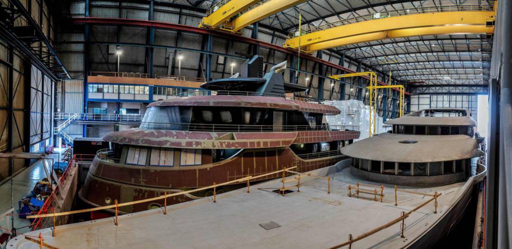 68m conversion Project Ragnar nearing completion at Icon Yachts
