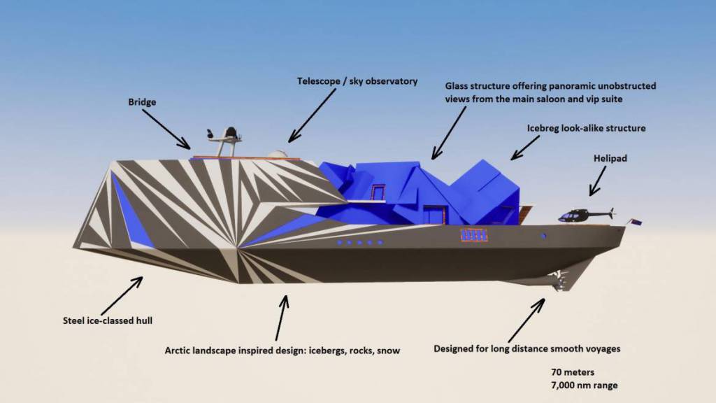 George Lucian presents 70m explorer superyacht concept Fata Morgana