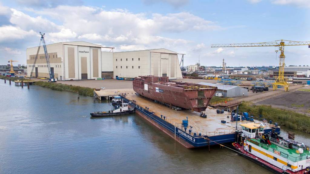 109m Oceanco superyacht moves to a new construction facility!