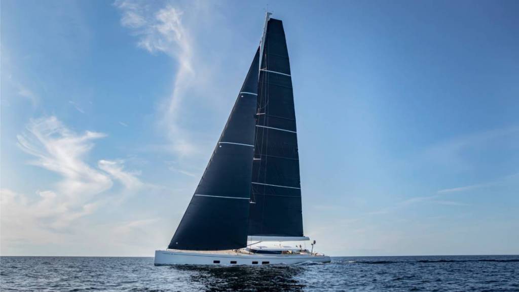 43-meter Baltic 142 Foiling Superyacht Canova begins sea trials