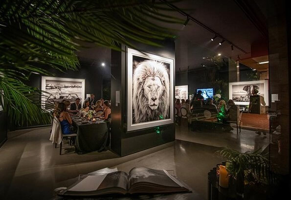 Princess Charlene and Prince Albert visited David Yarrow's photograph exhibition