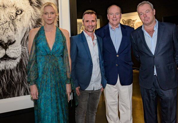 Princess Charlene and Prince Albert visited David Yarrow's photograph exhibition