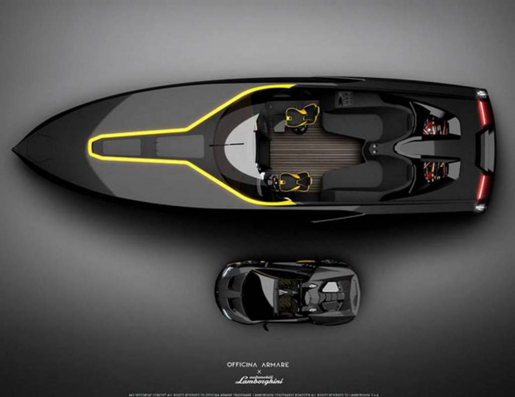 Lamborghini-inspired boat concept from Italian Design Studio Officina Armare