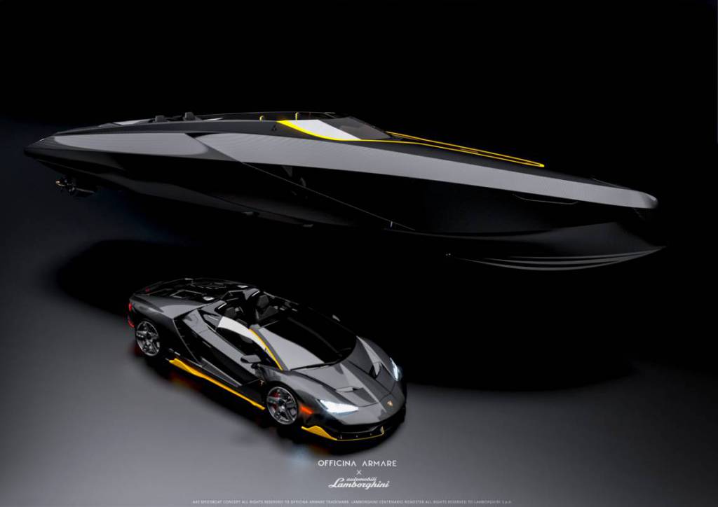 Lamborghini-inspired boat concept from Italian Design Studio Officina Armare