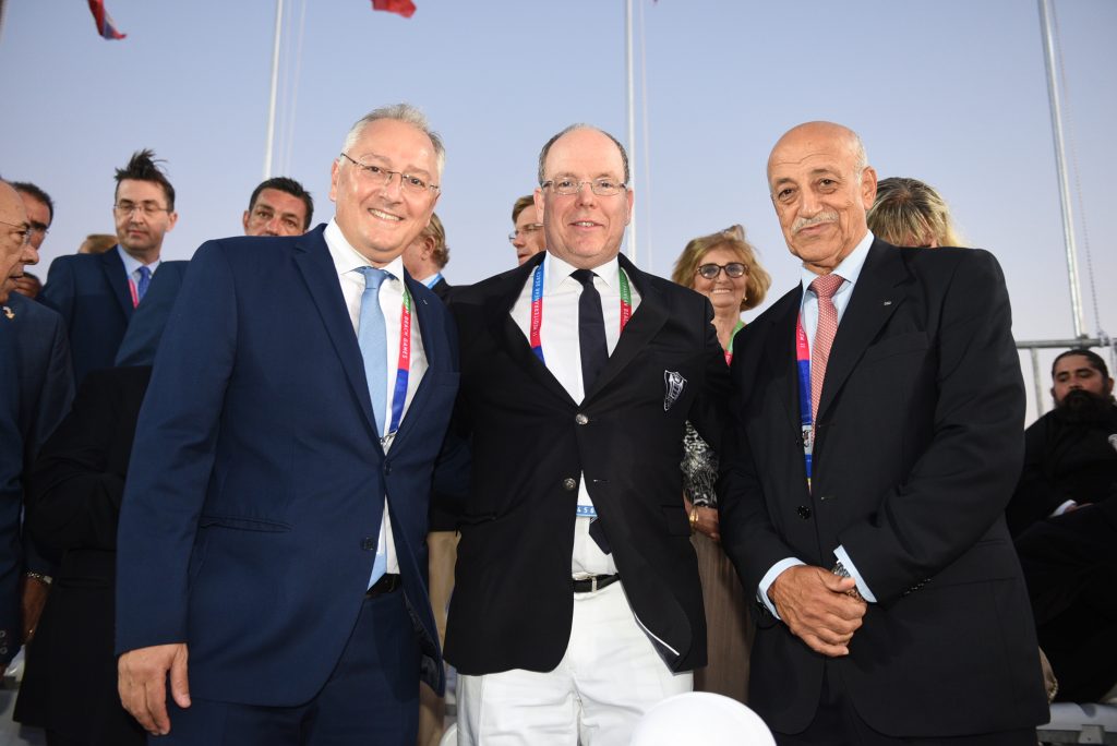 Prince Albert cheers on Monaco’s Athletes during Mediterranean Beach Games
