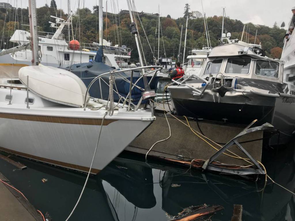 38m superyacht Westport 125 slams into a dock and damages vessels in Washington