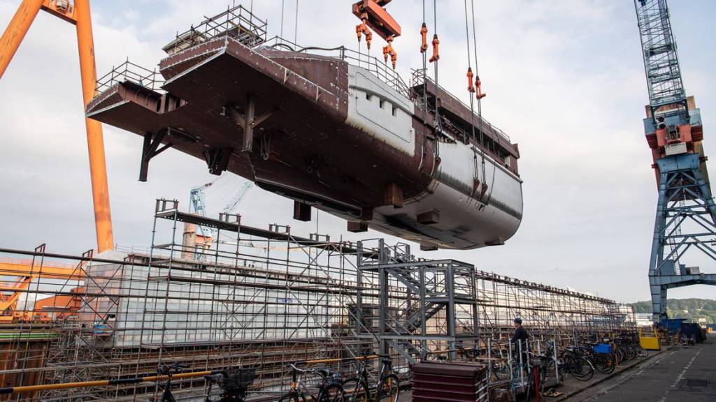 77m superyacht Project Black Shark takes shape at Nobiskrug