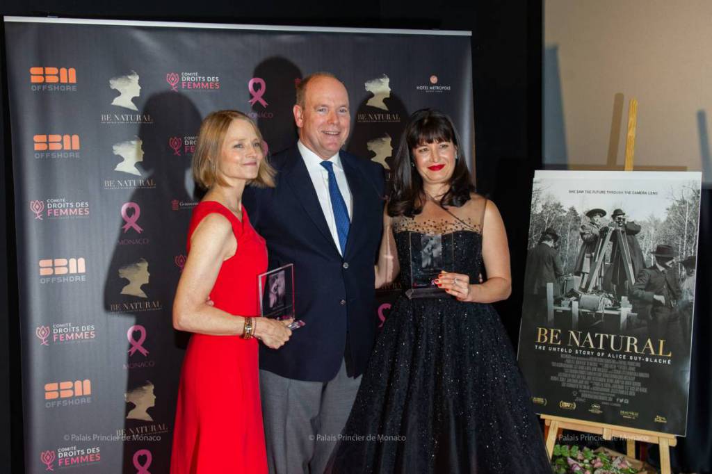 Prince Albert meets Jodie Foster for Pink Ribbon