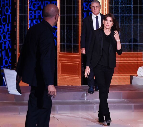 Charlotte Casiraghi attended the tv show 'Le Parole della Settimana'