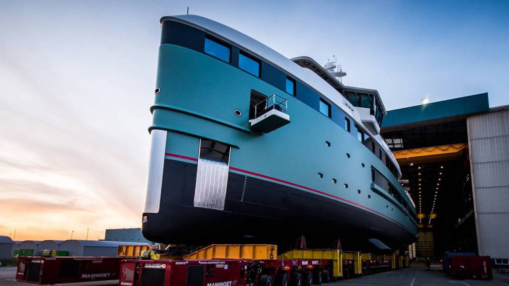 The first SeaXplorer expedition superyacht launched by Damen