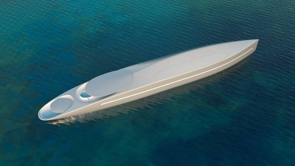 120m futuristic superyacht Project L by Thierry Gaugain