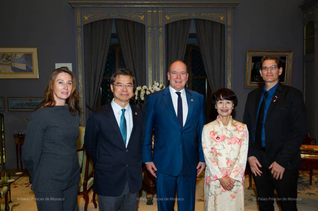 Prince Albert and Princess Takamado attend Alain Ducasse’s restaurant in Tokyo