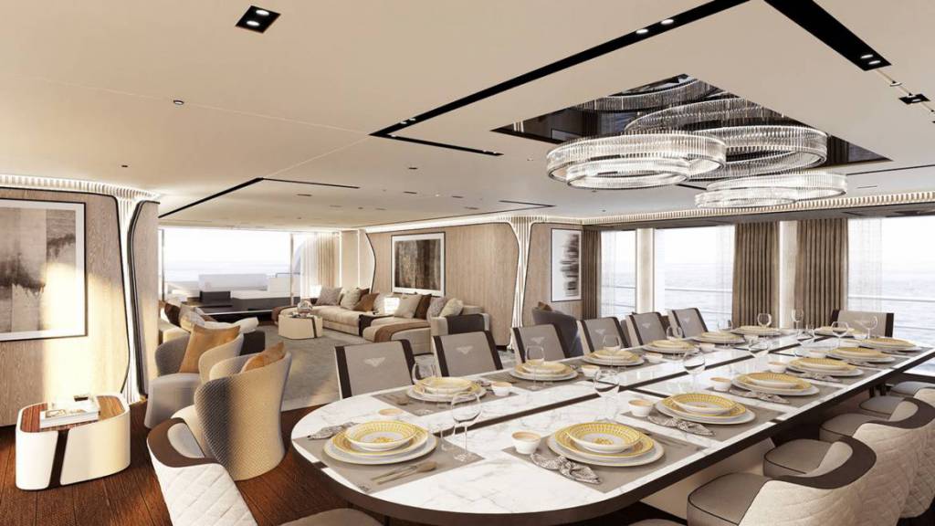 Interiors of in-build CRN 138 superyacht revealed