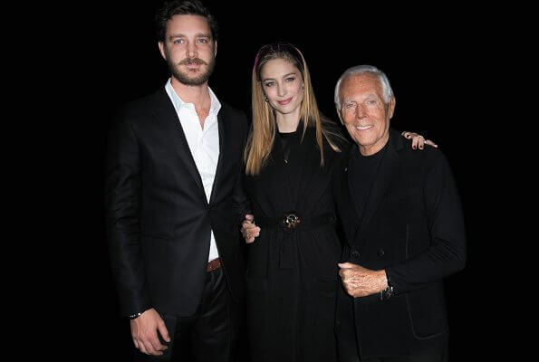 Pierre Casiraghi and Beatrice attend Armani fashion Show