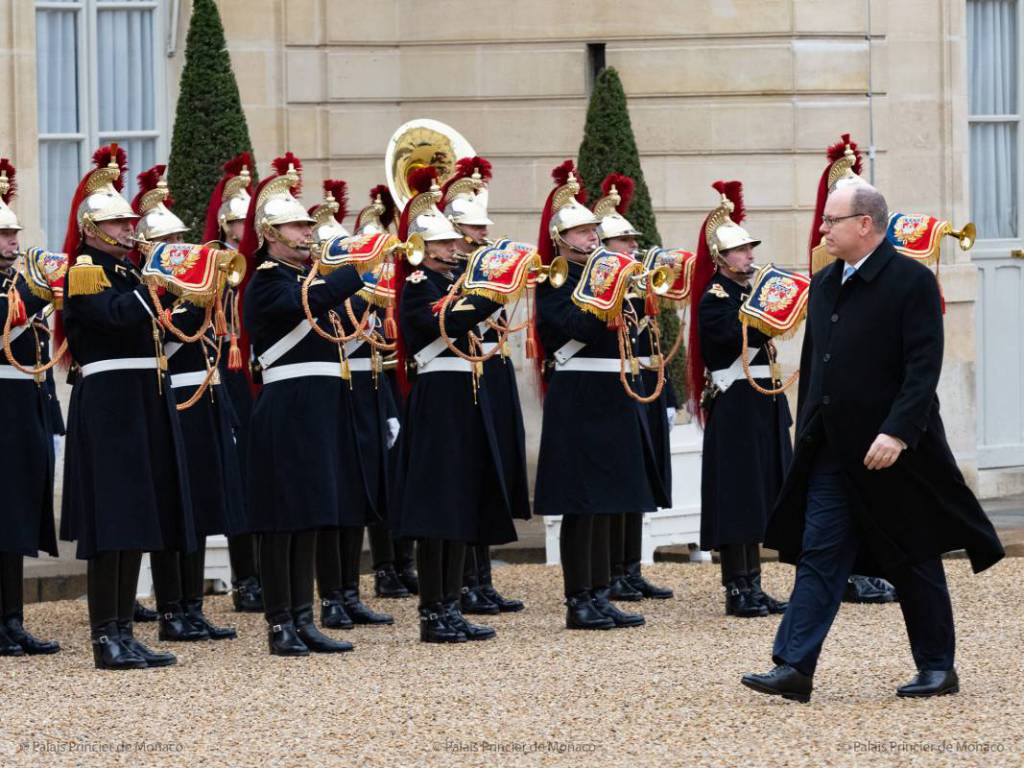 Prince Albert visits President Emmanuel Macron