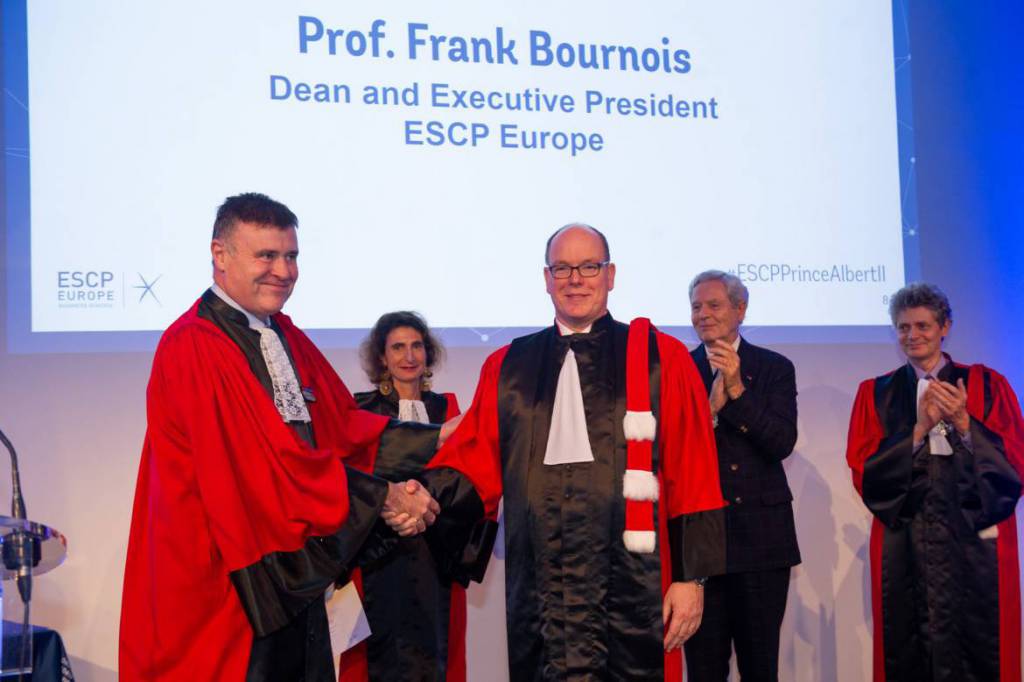 Prince Albert gives lecture at ESCP Europe Business School