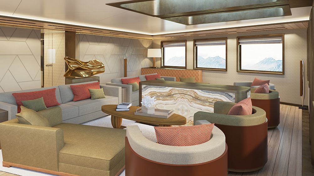 Interiors revealed on Russian billionaire’s 77m explorer superyacht La Datcha