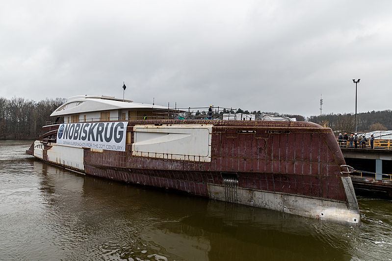 77m Nobiskrug superyacht Project Black Shark begins outfitting