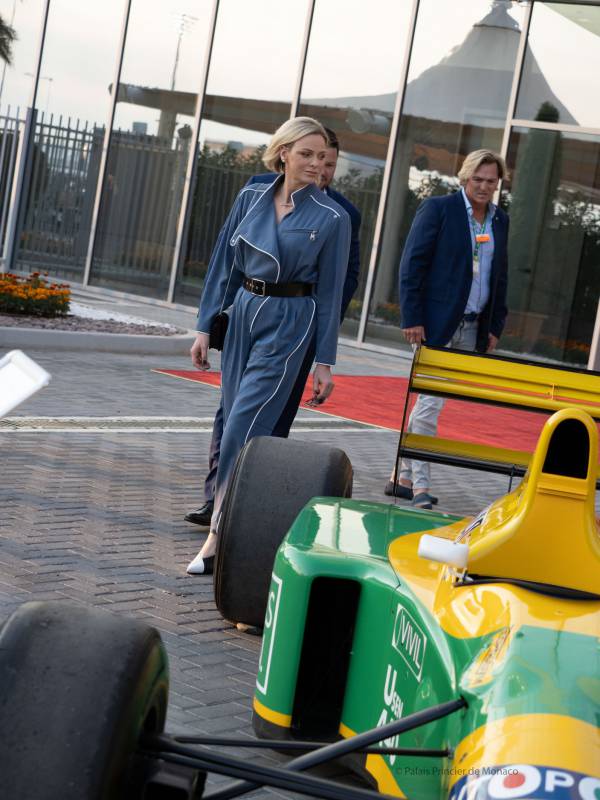 Princess Charlene cheers on Charles Leclerc at Abu Dhabi Grand Prix