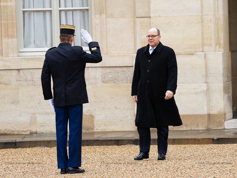 Prince Albert visits President Emmanuel Macron