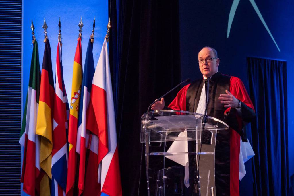 Prince Albert gives lecture at ESCP Europe Business School