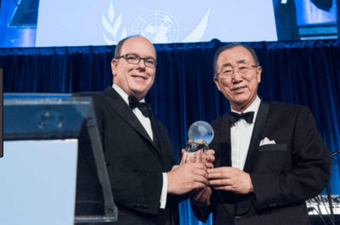 Ban Ki-moon and Prince Albert II.